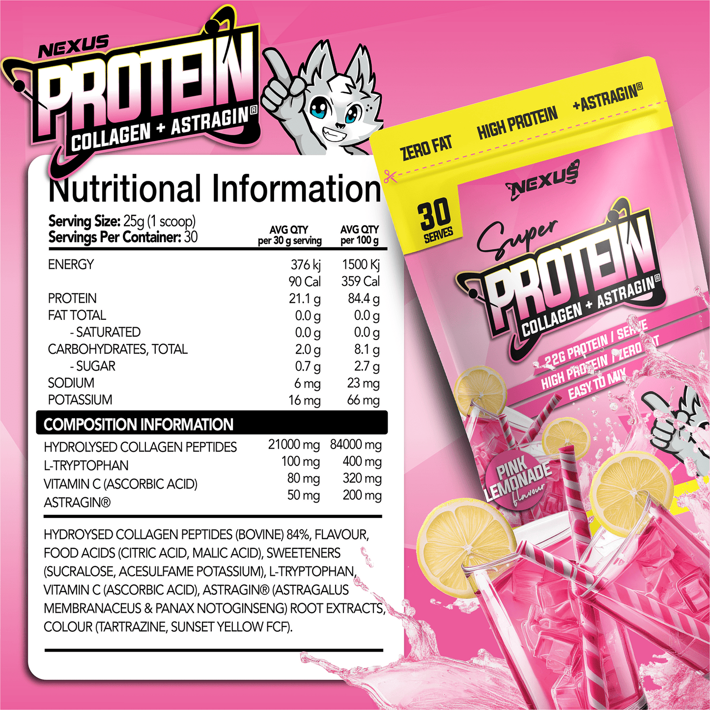 Protein Water Pink Lemonade