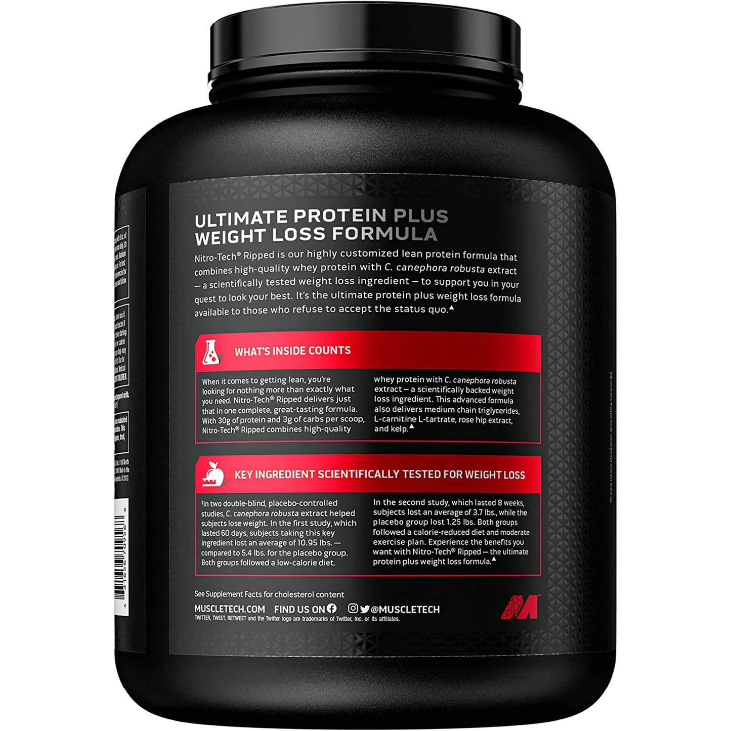 Nitro-tech Ripped - Vanilla - 1.8kg