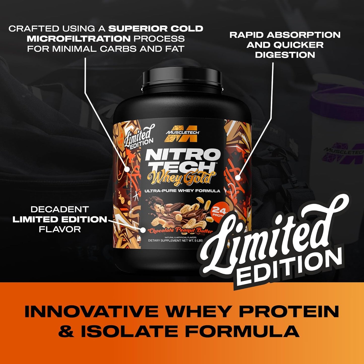 Nitro-tech Whey Gold - Chocolate & Peanut Butter - 2.2kg