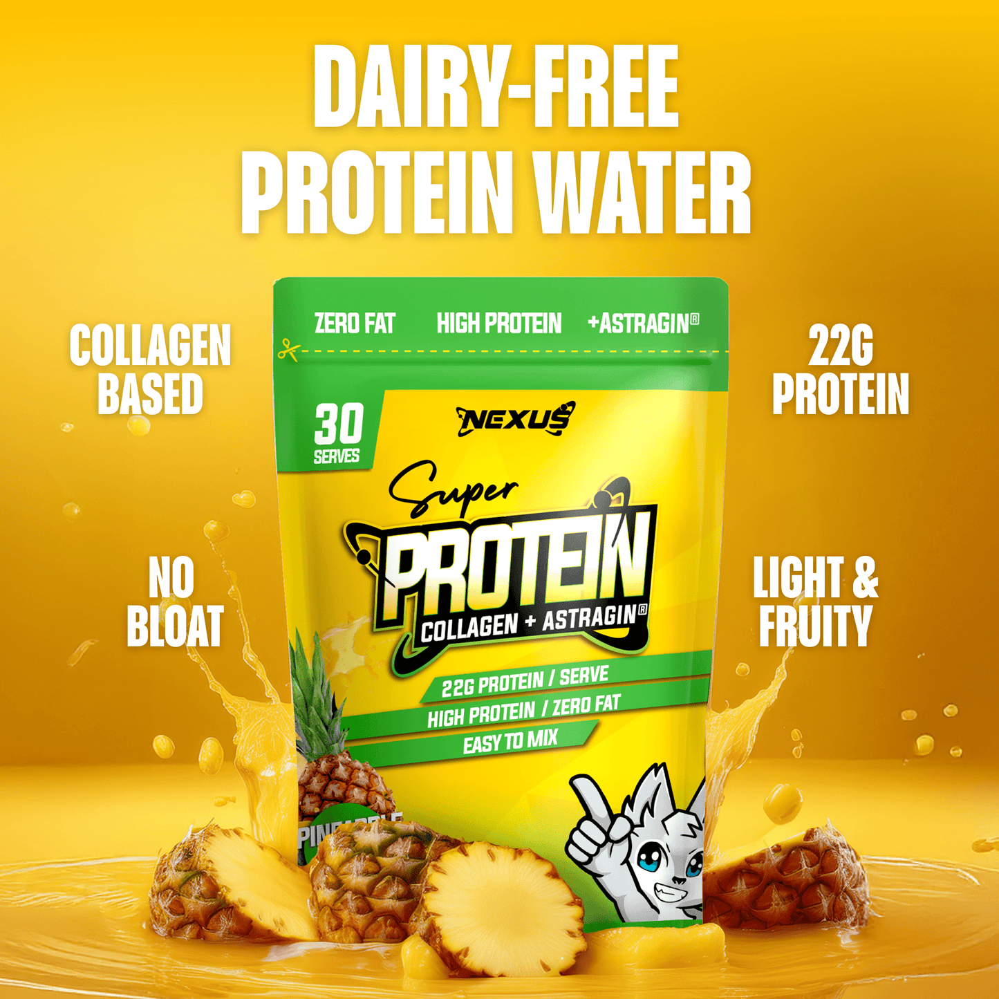 Protein Water Pineapple Slice