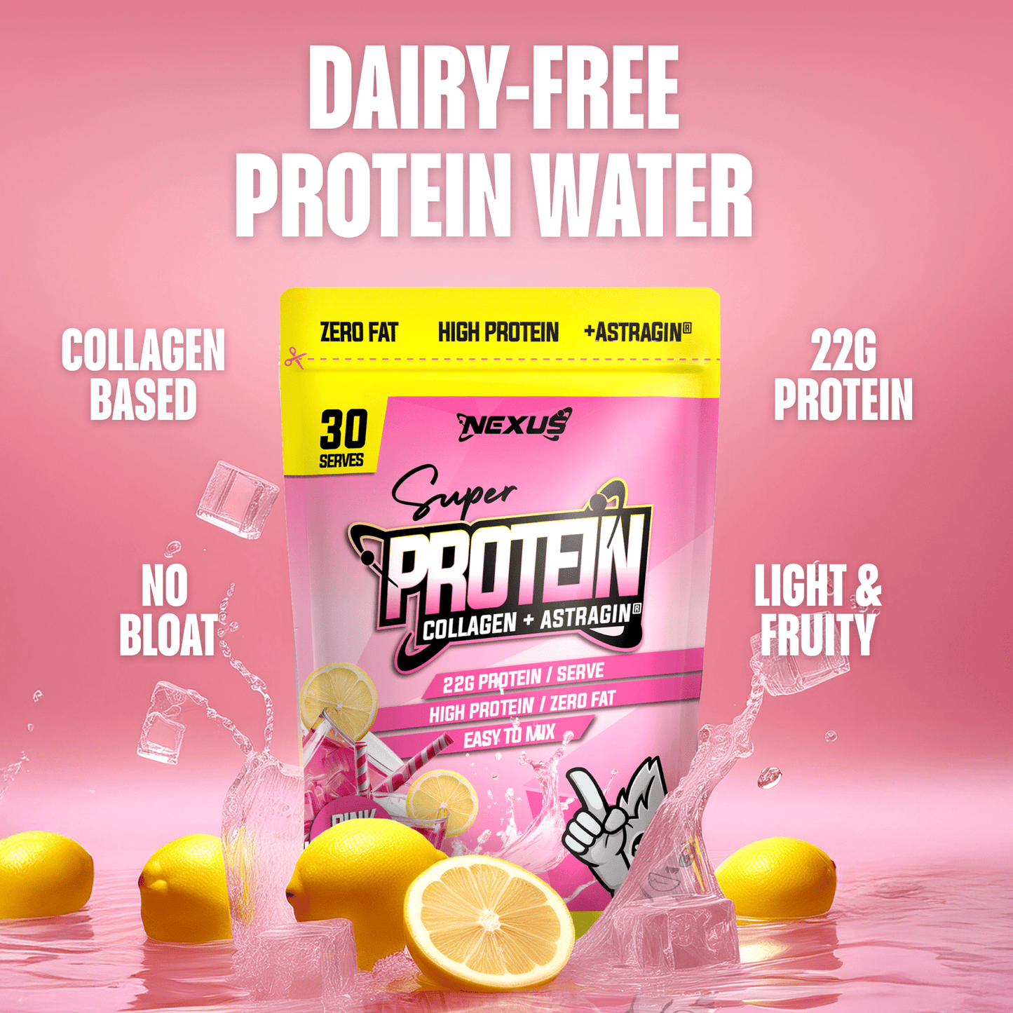 Protein Water Pink Lemonade