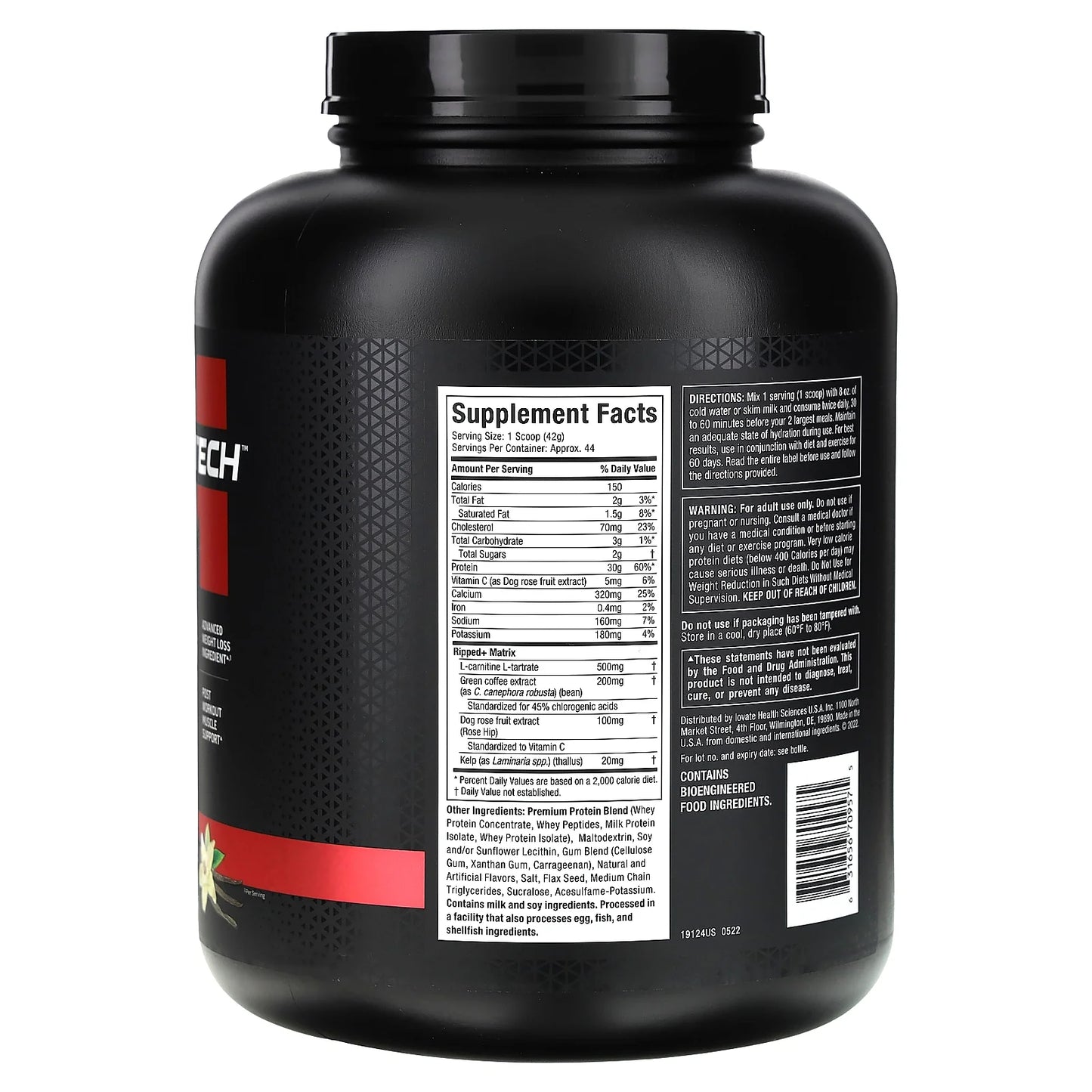 Nitro-tech Ripped - Vanilla - 1.8kg