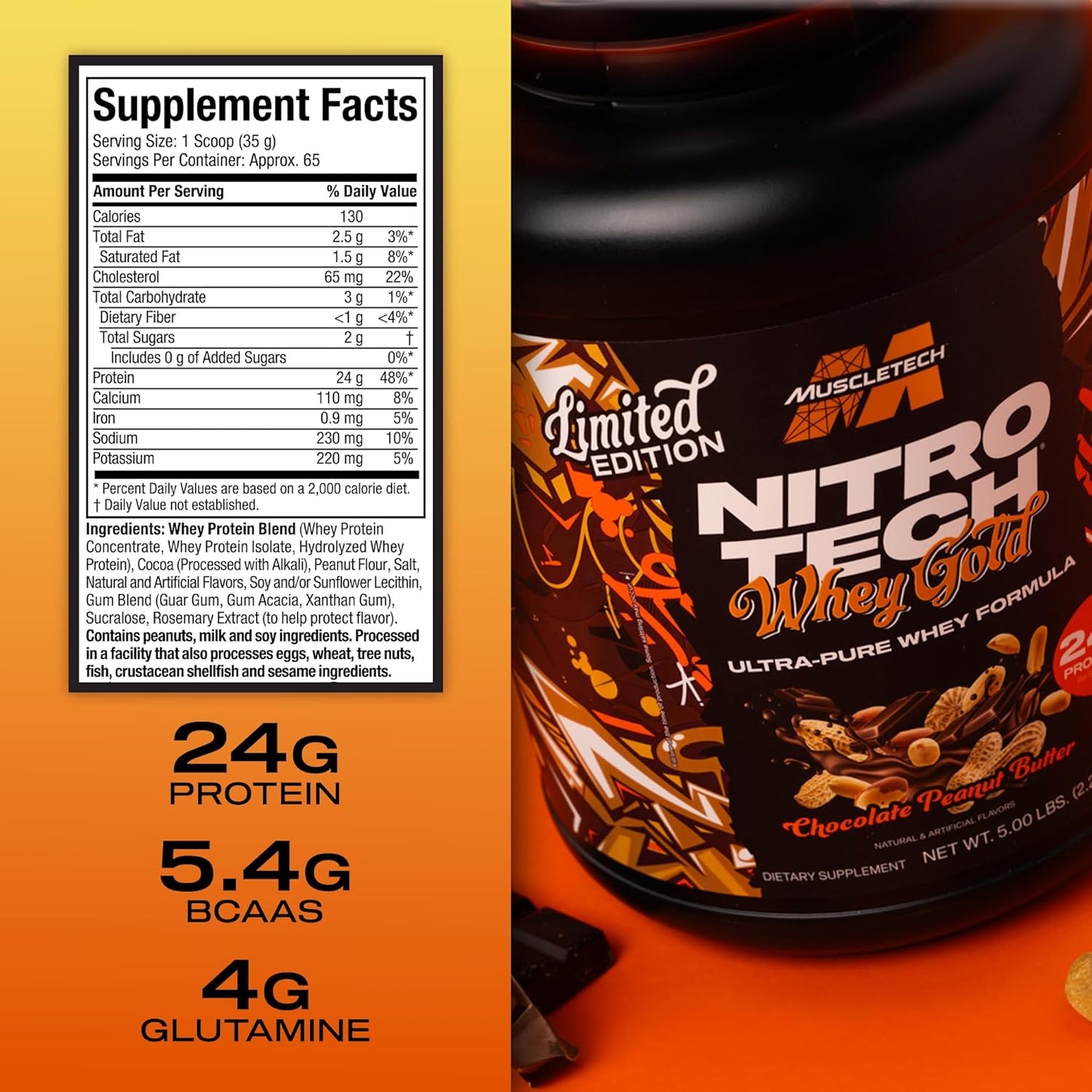 Nitro-tech Whey Gold - Chocolate & Peanut Butter - 2.2kg