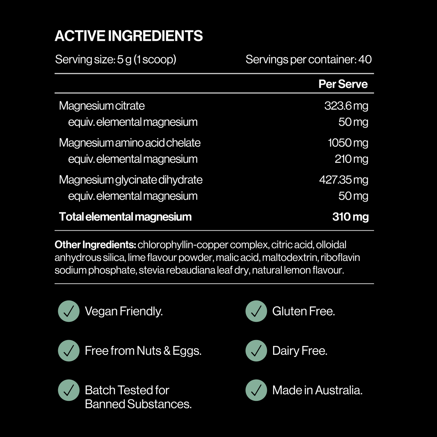 Pillar Performance - Triple Magnesium - Lemon Lime
