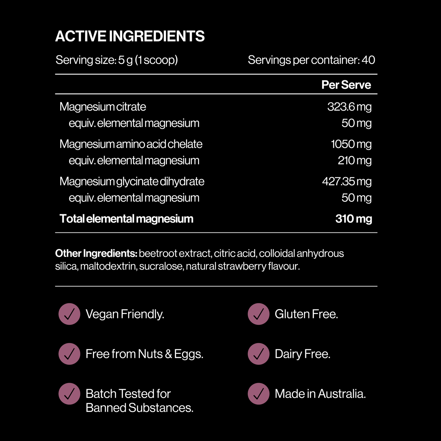Pillar Performance - Triple Magnesium - Natural Berries